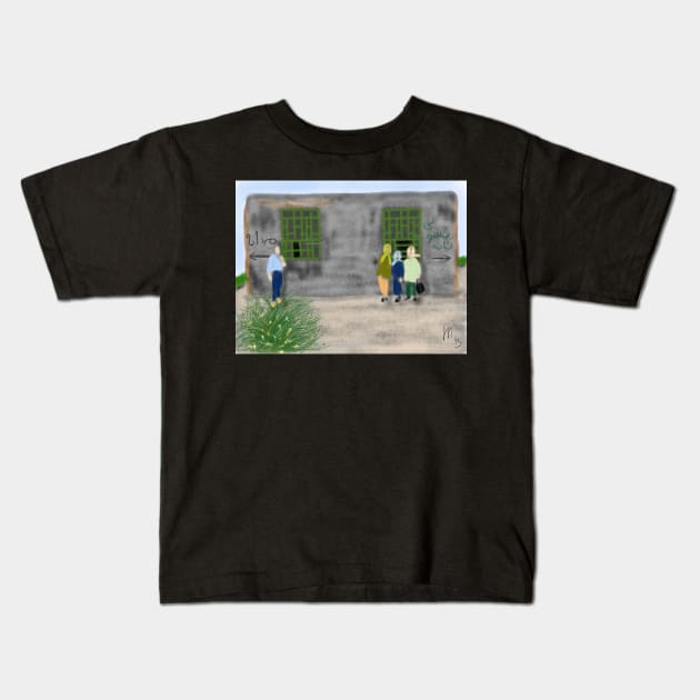 Facilities in the Iran Countryside Kids T-Shirt by LITDigitalArt